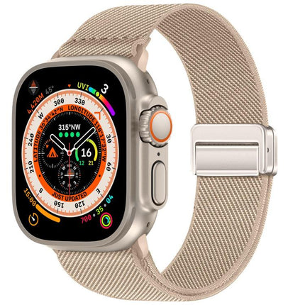 Double Magnetic Buckle Elastic Nylon Watch Band, For Apple Watch 49mm / 46mm / 45mm / 44mm, For Apple Watch 42mm / 41mm / 40mm / 38mm - DealBuddy