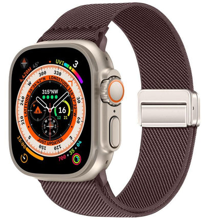 Double Magnetic Buckle Elastic Nylon Watch Band, For Apple Watch 49mm / 46mm / 45mm / 44mm, For Apple Watch 42mm / 41mm / 40mm / 38mm - DealBuddy