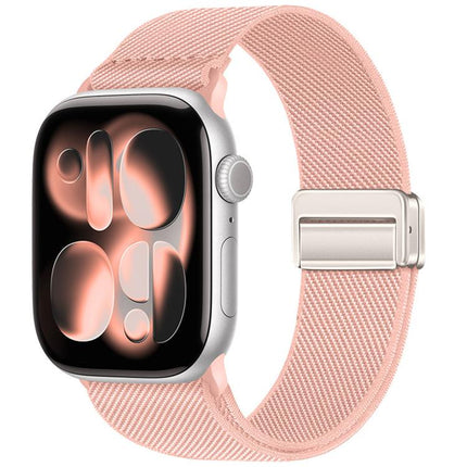 Double Magnetic Buckle Elastic Nylon Watch Band, For Apple Watch 49mm / 46mm / 45mm / 44mm, For Apple Watch 42mm / 41mm / 40mm / 38mm - DealBuddy