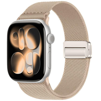 Double Magnetic Buckle Elastic Nylon Watch Band, For Apple Watch 49mm / 46mm / 45mm / 44mm, For Apple Watch 42mm / 41mm / 40mm / 38mm - DealBuddy