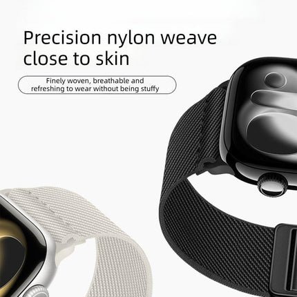 Double Magnetic Buckle Elastic Nylon Watch Band, For Apple Watch 49mm / 46mm / 45mm / 44mm, For Apple Watch 42mm / 41mm / 40mm / 38mm - DealBuddy