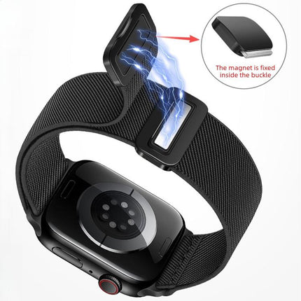 Double Magnetic Buckle Elastic Nylon Watch Band, For Apple Watch 49mm / 46mm / 45mm / 44mm, For Apple Watch 42mm / 41mm / 40mm / 38mm - DealBuddy
