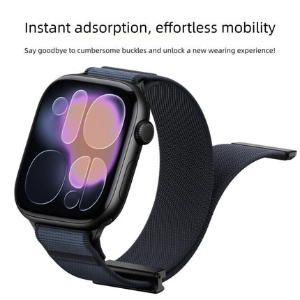 Double-Jointed Magnetic Metal-Tip Nylon Watch Band, For Apple Watch 49mm / 46mm / 45mm / 44mm, For Apple Watch 42mm / 41mm / 40mm / 38mm - DealBuddy