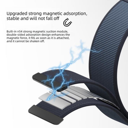 Double-Jointed Magnetic Metal-Tip Nylon Watch Band, For Apple Watch 49mm / 46mm / 45mm / 44mm, For Apple Watch 42mm / 41mm / 40mm / 38mm - DealBuddy