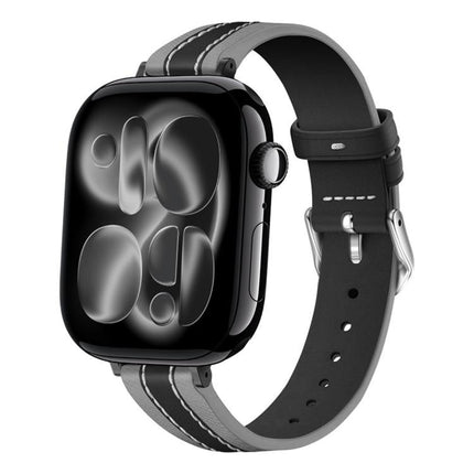 Composite Stitching Genuine Leather Watch Band, For Apple Watch 46mm / 49mm / 45mm / 44mm, For Apple Watch 42mm / 41mm / 40mm / 38mm - DealBuddy