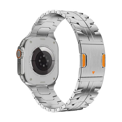 Iron Man Magnetic Titanium Metal Watch Band, For Apple Watch 46mm / 49mm / 45mm / 44mm - DealBuddy