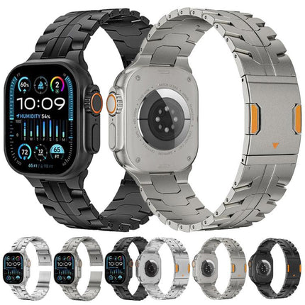 Iron Man Magnetic Titanium Metal Watch Band, For Apple Watch 46mm / 49mm / 45mm / 44mm - DealBuddy