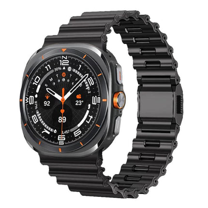 Ocean Wave Texture Magnetic Clasp Stainless Steel Watch Band, For Samsung Galaxy Watch Ultra 2025 / Ultra 47mm - DealBuddy