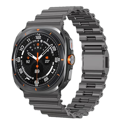 Ocean Wave Texture Magnetic Clasp Stainless Steel Watch Band, For Samsung Galaxy Watch Ultra 2025 / Ultra 47mm - DealBuddy