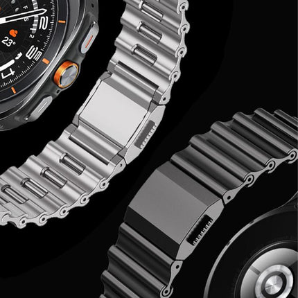 Ocean Wave Texture Magnetic Clasp Stainless Steel Watch Band, For Samsung Galaxy Watch Ultra 2025 / Ultra 47mm - DealBuddy