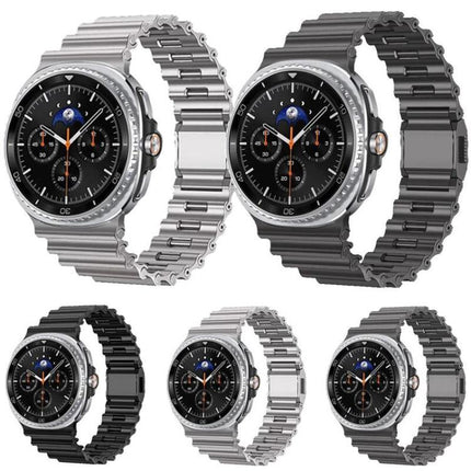 Ocean Wave Texture Magnetic Clasp Stainless Steel Watch Band, For Samsung Galaxy Watch8 / Watch8 Classic - DealBuddy