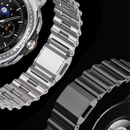 Ocean Wave Texture Magnetic Clasp Stainless Steel Watch Band, For Samsung Galaxy Watch8 / Watch8 Classic - DealBuddy