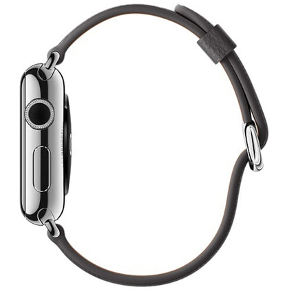 Classic Button Leather Wrist Strap Watch Band for Apple Watch Series 3 & 2 & 1 42mm