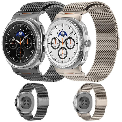 Vibrant Style Thick Mesh Milanese Magnetic Watch Band, For Samsung Galaxy Watch8 / Watch8 Classic - DealBuddy