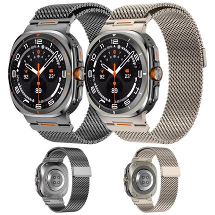 Vibrant Style Thick Mesh Milanese Magnetic Watch Band, For Samsung Galaxy Watch Ultra 2025 / Ultra 47mm - DealBuddy