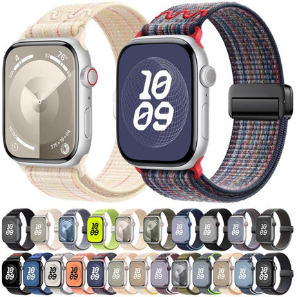 Magnetic Buckle Loop Nylon Watch Band, For Apple Watch 46mm / 49mm / 45mm / 44mm, For Apple Watch 42mm / 41mm / 40mm / 38mm - DealBuddy