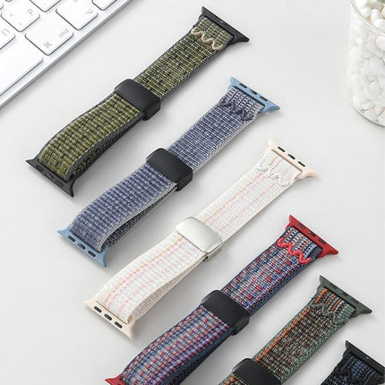 Magnetic Buckle Loop Nylon Watch Band, For Apple Watch 46mm / 49mm / 45mm / 44mm, For Apple Watch 42mm / 41mm / 40mm / 38mm - DealBuddy