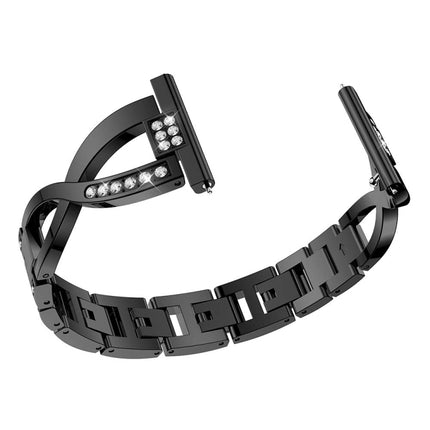 For Samsung GearS3 / Ticwatch Pro / HUAWEI GT Universal 22mm Metal Diamond Strap