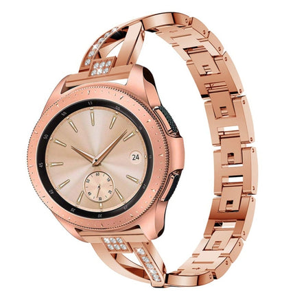 For Samsung GearS3 / Ticwatch Pro / HUAWEI GT Universal 22mm Metal Diamond Strap