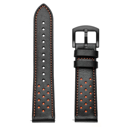 For Apply Samsung Galaxy Watch Active 22mm Leather Eyelet Sport Strap - DealBuddy