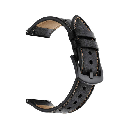 For Apply Samsung Galaxy Watch Active 22mm Leather Eyelet Sport Strap - DealBuddy