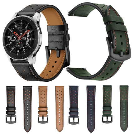 For Apply Samsung Galaxy Watch Active 22mm Leather Eyelet Sport Strap - DealBuddy