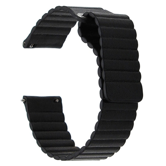 Suitable For Samsung Gear S2 / Active2 Smart Watch Strap Universal 20mm Magnetic Buckle Leather Replacement Wrist Strap