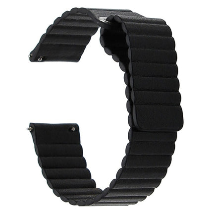 Suitable For Samsung Gear S2 / Active2 Smart Watch Strap Universal 20mm Magnetic Buckle Leather Replacement Wrist Strap
