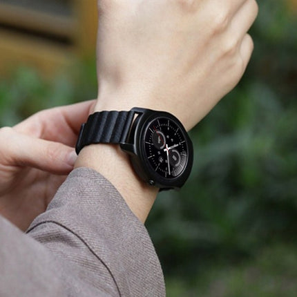 Suitable For Samsung Gear S2 / Active2 Smart Watch Strap Universal 20mm Magnetic Buckle Leather Replacement Wrist Strap