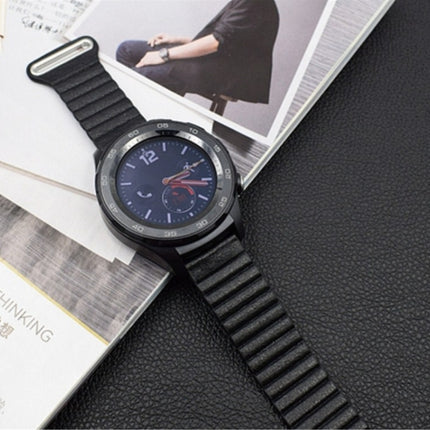 Suitable For Samsung Gear S2 / Active2 Smart Watch Strap Universal 20mm Magnetic Buckle Leather Replacement Wrist Strap