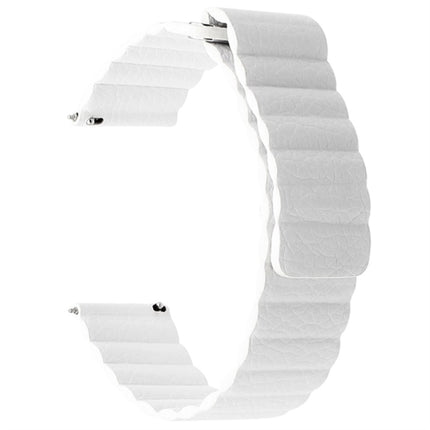 Suitable For Samsung Gear S2 / Active2 Smart Watch Strap Universal 20mm Magnetic Buckle Leather Replacement Wrist Strap