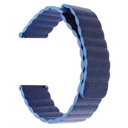 Suitable For Samsung Gear S2 / Active2 Smart Watch Strap Universal 20mm Magnetic Buckle Leather Replacement Wrist Strap