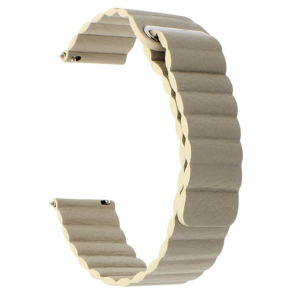Suitable For Samsung Gear S2 / Active2 Smart Watch Strap Universal 20mm Magnetic Buckle Leather Replacement Wrist Strap