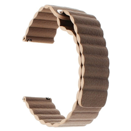 Suitable For Samsung Gear S2 / Active2 Smart Watch Strap Universal 20mm Magnetic Buckle Leather Replacement Wrist Strap