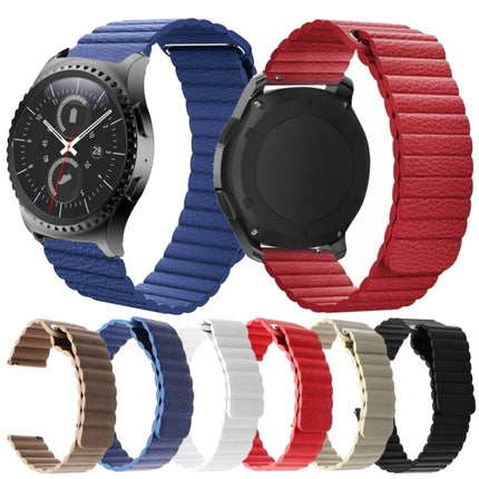 Suitable For Samsung Gear S2 / Active2 Smart Watch Strap Universal 20mm Magnetic Buckle Leather Replacement Wrist Strap