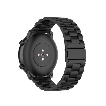 Suitable For Samsung Gear S2 Sport / Galaxy Watch Active 2 Universal 20mm Stainless Steel Metal Strap Three Beads