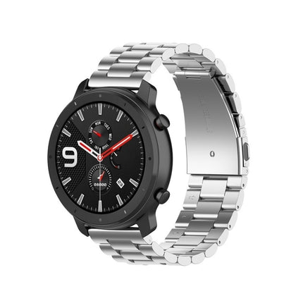 Suitable For Samsung Gear S2 Sport / Galaxy Watch Active 2 Universal 20mm Stainless Steel Metal Strap Three Beads