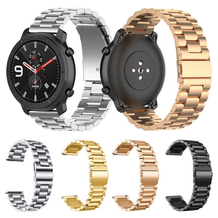 Suitable For Samsung Gear S2 Sport / Galaxy Watch Active 2 Universal 20mm Stainless Steel Metal Strap Three Beads