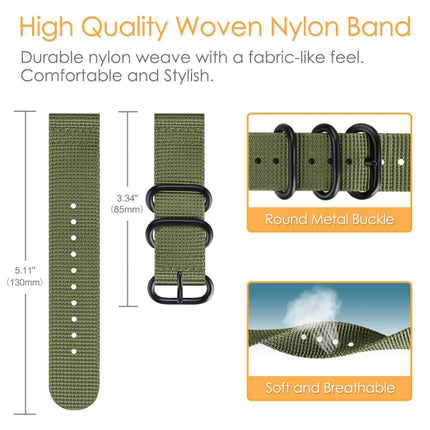 For Samsung Galaxy Watch Active 20mm S3 Nylon Three-ring Strap, For Samsung Galaxy Watch Active 2 20mm / Gear S3 - DealBuddy