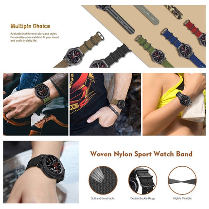 For Samsung Galaxy Watch Active 18mm S3 Nylon Three-ring Strap, For Samsung Galaxy Watch Active 2 18mm / Gear S3 - DealBuddy