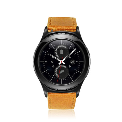 For Huami 1s/ Huami 2 / Ticwatch1 / Ticwatch Pro / Samsung Galaxy Watch 46mm / Samsung S3 / Huawei Watch 2 Pro / Huawei GT / Huawei Glory Magic First Layer Cowhide Crazy Horse Pattern Strap