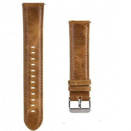 For Huami 1s/ Huami 2 / Ticwatch1 / Ticwatch Pro / Samsung Galaxy Watch 46mm / Samsung S3 / Huawei Watch 2 Pro / Huawei GT / Huawei Glory Magic First Layer Cowhide Crazy Horse Pattern Strap