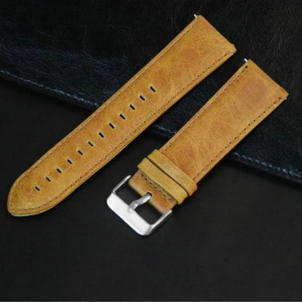 For Huami 1s/ Huami 2 / Ticwatch1 / Ticwatch Pro / Samsung Galaxy Watch 46mm / Samsung S3 / Huawei Watch 2 Pro / Huawei GT / Huawei Glory Magic First Layer Cowhide Crazy Horse Pattern Strap