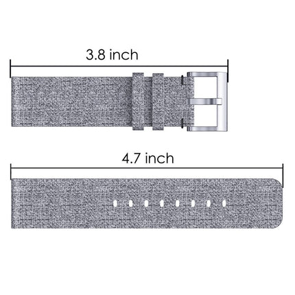 For Huami 1 / Huami 2 / Ticwatch1 / Ticwatch Pro / Samsung Galaxy Watch 46mm / Samsung S3 / Huawei Watch2 Pro / Huawei GT / Huawei Glory Magic  Nylon Canvas Strap - DealBuddy