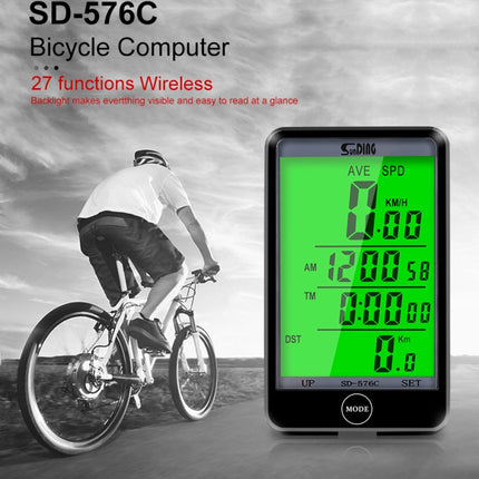 SD-576C Bicycle LCD Backlight Stopwatch Bike Speedometer Cycling Odometer Stopwatch - DealBuddy