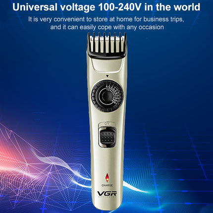 VGR V-031 5W USB Multi-size Controllable Self Trimming Hair Clipper