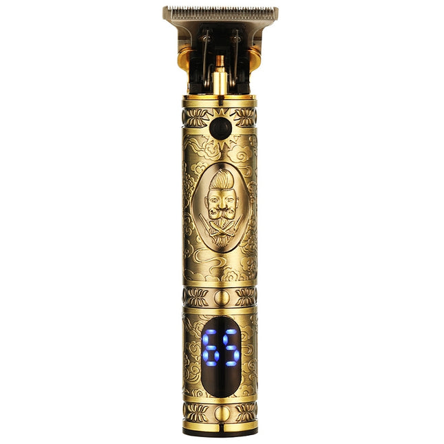 VGR V-228 5W USB Retro Engraving Hair Clipper with LED Digital Display, V-228 (Bronze), V-228 (Silver) - DealBuddy