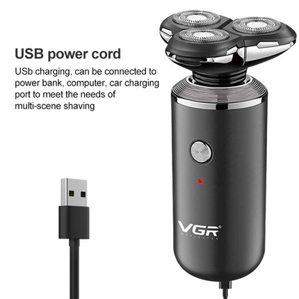 VGR V-317 5W USB Omnidirectional Three-dimensional Floating Three-network Electric Shaver