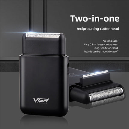 VGR V-390 5W USB Portable Reciprocating Electric Shaver, V-390 (Black), V-390 (Green) - DealBuddy