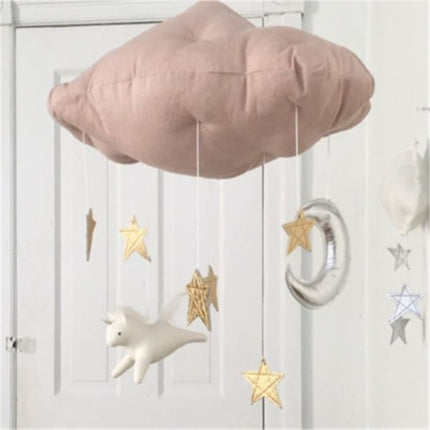 Baby Nursery Ceiling Mobile Party Decoration Clouds Moon Stars Hanging Decorations Kids Room Decoration for Baby Bedding